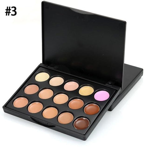 Popfeel Professional MIni 15 Colors Face Concealer Camouflage Cream Contour Palette 2U914