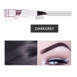 Portable 4 Fork Tip Head Eyebrow Pencil Waterproof Long-lasting Natural Brows Cream