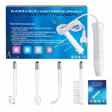 Portable High Frequency D'arsonval Skin Tightening Acne Spot Remover Device Beauty Machine