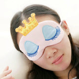 Portable Lovely Cute Cotton Long Eyelashes Crown Style Eye Shade Sleeping Eye Mask Sleep & Snoring