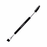 Portable Women Facial Eye Makeup Brushes Cosmetic Eyebrow Brush Tool Double Head Wooden Handle Eyelashes Cheek Brush Comb