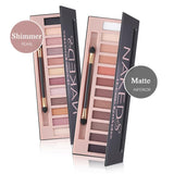 Pro 12 Colors Shimmer Or Matte Eyeshadow Makeup Palette Long Lasting Eye Shadow Natural Eyeshadow With Brush