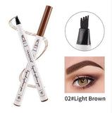 Pro Women Lady Waterproof Brown Eyebrow Pencil Eye Brow Liner Pen Powder Makeup Tool with stencil 131-0226