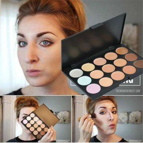 Professional 15 Colors Face Concealer Corrector Facial Care Camouflage Makeup Tool Cosmetic Cream Contour Palette 10.19