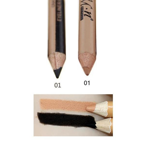 Professional 2 in 1 Double-end Make Up Waterproof Eyebrow Pen + Foundation Base Contour Makeup Face Concealer Pencil Eye Brow