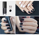 Professional 2017 New Nail Lacquer Art Decoration Waterproof 6ml Pigment Metal Black Red Nude Peel Off Nails Polish Colors