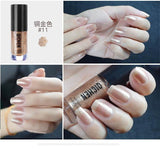 Professional 2017 New Nail Lacquer Art Decoration Waterproof 6ml Pigment Metal Black Red Nude Peel Off Nails Polish Colors