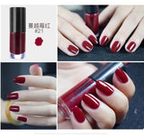 Professional 2017 New Nail Lacquer Art Decoration Waterproof 6ml Pigment Metal Black Red Nude Peel Off Nails Polish Colors