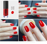 Professional 2017 New Nail Lacquer Art Decoration Waterproof 6ml Pigment Metal Black Red Nude Peel Off Nails Polish Colors