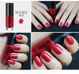 Professional 2017 New Nail Lacquer Art Decoration Waterproof 6ml Pigment Metal Black Red Nude Peel Off Nails Polish Colors