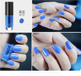 Professional 2017 New Nail Lacquer Art Decoration Waterproof 6ml Pigment Metal Black Red Nude Peel Off Nails Polish Colors