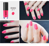 Professional 2017 New Nail Lacquer Art Decoration Waterproof 6ml Pigment Metal Black Red Nude Peel Off Nails Polish Colors