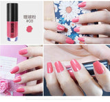 Professional 2017 New Nail Lacquer Art Decoration Waterproof 6ml Pigment Metal Black Red Nude Peel Off Nails Polish Colors