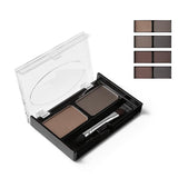 Professional Brand Eyeshadow Cake Makeup 2 Color Waterproof Eyebrow Powder Eye Shadow Eye Brow Palette + Brush Eyebrow Enhancer