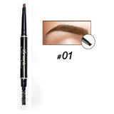 Professional Double-end Eyebrow Pencil Makeup Waterproof Eyebrow Black Brown Natural Eye Brow Pen with Brush Make Up Cosmetics