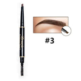 Professional Double-end Eyebrow Pencil Makeup Waterproof Eyebrow Black Brown Natural Eye Brow Pen with Brush Make Up Cosmetics