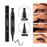 Professional Double-end Eyeliner Stamp Pencils Smooth Pigments Long Lasting delineador Waterproof Eye Liner Pen Cosmetics Makeup