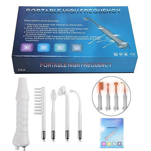 Professional High Frequency Facial Hair Spa Massage Relaxation Machine Skin Spot Remover Portable Infrared Device Care Tool