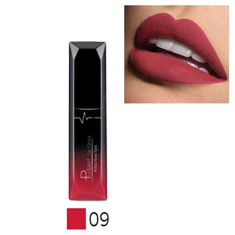 Professional Makeup Lip Gloss Color Long Lasting Metallic Sexy Red Velvet Matte Liquid Lipstick Lip Tint Cosmetics Lipgloss