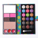 Professional Makeup Set Multi-function Matte Shimmer Eyeshadow Palette + Blusher + Lip Stick + Eyebrow Cake + Face Powder