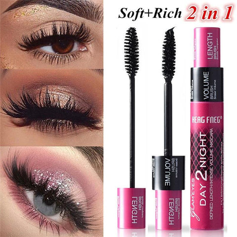 Professional Makeup Waterprrof Black Mascara 3D Fiber Rimel Mascara Volume and Lengthening Curling Express Eyelashes Extension