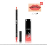 Pudaier 1pc Matte Liquid Lipstick Cosmetic Lip Kit+ 1 Pc Nude Lip Liner Pencil MakeUp Set Waterproof Long Lasting Lipstick Gfit