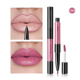 Pudaier 2 In1 Matte Lip Gloss Lip Liner Maquiagem Profissional Completa Agate Red Lip Tint Plumper Tattoo Makeup Liquid Lipstick