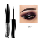 Pudaier Liquid Glitter Eyeliner Maquiagem Profissional Metallic Silver Waterproof Shimmer Eyeliner for Eyeshadow Eyes Makeup