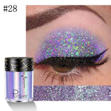 Pudaier Luster Glitter Shadow Powder Pigment Shiny Eye Body Glitter Holographic Eye Single Eye Glitter Festival Party Makeup