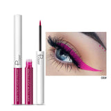 Pudaier Matte Liquid Eyeliner Waterproof Long-lasting Pigment Green Purple Red Orange Color Sexy Eye Liner Party Beauty Cosmetic