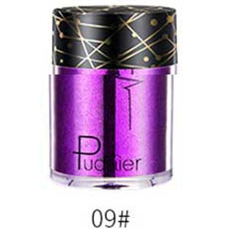 Pudaier Professional Glitter Shimmer Powder Pigment Eyeshadow Highlighter Beauty Makeup Shiny Body Glow Festival Party Cosmetic