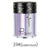 Pudaier Professional Glitter Shimmer Powder Pigment Eyeshadow Highlighter Beauty Makeup Shiny Body Glow Festival Party Cosmetic