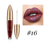 Pudaier Sexy Color Changing Glitter Lipstick Liquid Metallic Lip Gloss Diamond Waterproof Pearl Lipgloss Women Makeup Lip Batom