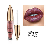 Pudaier Sexy Color Changing Glitter Lipstick Liquid Metallic Lip Gloss Diamond Waterproof Pearl Lipgloss Women Makeup Lip Batom