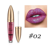Pudaier Sexy Color Changing Glitter Lipstick Liquid Metallic Lip Gloss Diamond Waterproof Pearl Lipgloss Women Makeup Lip Batom
