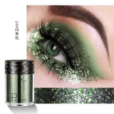 Pudaier Shimmer Holographic Sequins Glitter Tattoo Glitter Eyes Skin Highlighter Festival Pigment for Face Lips Body Glitter