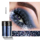 Pudaier Shimmer Holographic Sequins Glitter Tattoo Glitter Eyes Skin Highlighter Festival Pigment for Face Lips Body Glitter