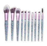 Purple Makeup Brushes ENZO KEN (Drop Shipping) 10Pcs Foundation Blush Brush Powder Blending Eyeshadow Make up Brushes Set