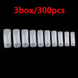 Putimi 100pcs Half-cover Nail Tips Natural/transparent Acrylic UV Gel False Nail Tips Manicure Half Fake Nail Art Tips Extension