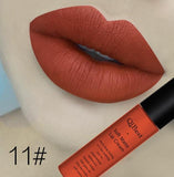 Qibest Brand Beauty Makeup Waterproof Long Lasting Matt Lip Gloss Lot Pigment Blue Black Velvet Lipstick Matte Liquid Makeup