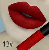 Qibest Brand Beauty Makeup Waterproof Long Lasting Matt Lip Gloss Lot Pigment Blue Black Velvet Lipstick Matte Liquid Makeup