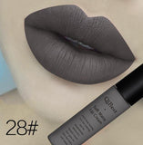 Qibest Brand Beauty Makeup Waterproof Long Lasting Matt Lip Gloss Lot Pigment Blue Black Velvet Lipstick Matte Liquid Makeup