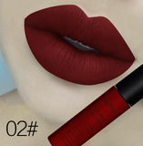 Qibest Brand Beauty Makeup Waterproof Long Lasting Matt Lip Gloss Lot Pigment Blue Black Velvet Lipstick Matte Liquid Makeup