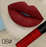 Qibest Brand Beauty Makeup Waterproof Long Lasting Matt Lip Gloss Lot Pigment Blue Black Velvet Lipstick Matte Liquid Makeup
