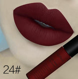 Qibest Brand Beauty Makeup Waterproof Long Lasting Matt Lip Gloss Lot Pigment Blue Black Velvet Lipstick Matte Liquid Makeup