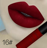 Qibest Brand Beauty Makeup Waterproof Long Lasting Matt Lip Gloss Lot Pigment Blue Black Velvet Lipstick Matte Liquid Makeup