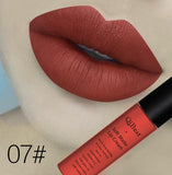 Qibest Brand Beauty Makeup Waterproof Long Lasting Matt Lip Gloss Lot Pigment Blue Black Velvet Lipstick Matte Liquid Makeup