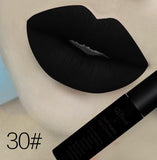 Qibest Brand Beauty Makeup Waterproof Long Lasting Matt Lip Gloss Lot Pigment Blue Black Velvet Lipstick Matte Liquid Makeup