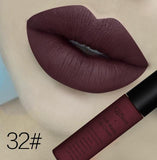 Qibest Brand Beauty Makeup Waterproof Long Lasting Matt Lip Gloss Lot Pigment Blue Black Velvet Lipstick Matte Liquid Makeup