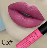 Qibest Brand Beauty Makeup Waterproof Long Lasting Matt Lip Gloss Lot Pigment Blue Black Velvet Lipstick Matte Liquid Makeup